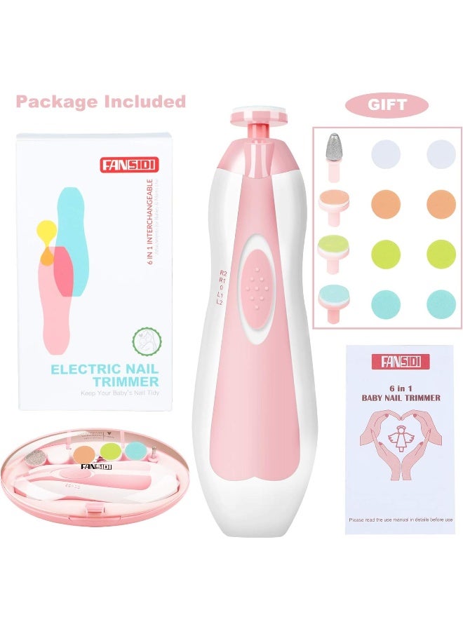 FANSIDI Baby Nail File Electric Nail Trimmer Safe Baby Nail Clippers Manicure Set - Image 5